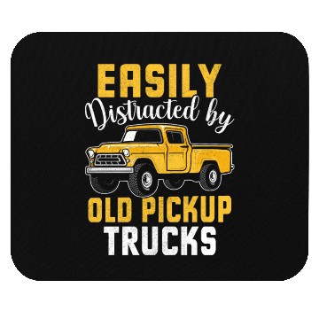 Discover Easily Distracted By Trucks - Funny Trucks Lover , Mouse Pads