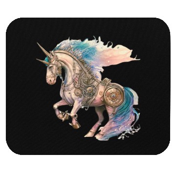 Discover Steampunk Vintage Unicorn Mouse Pads