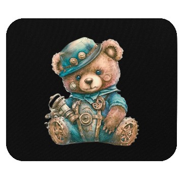 Discover Steampunk Vintage Teddy Bear Mouse Pads