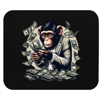 Discover Enterprising monkey - money-counting Mouse Pads