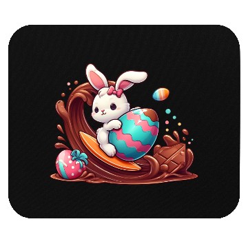 Discover Easter Bunny Surfboard Chocolaty Waves Mouse Pads