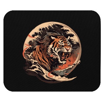 Discover Tokyo Asia 80s Japanese Retro Tiger Mouse Pads