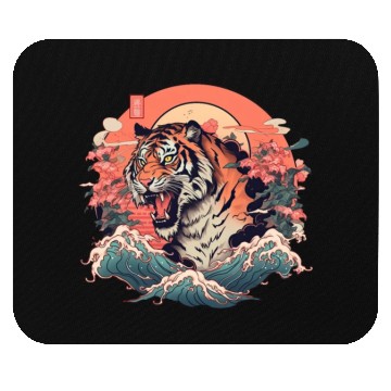 Discover Tokyo Asia 80s Japanese Retro Tiger Mouse Pads