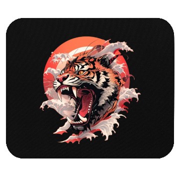 Discover Tokyo Asia 80s Japanese Retro Tiger Mouse Pads
