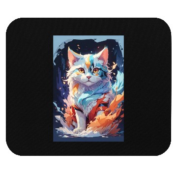 Discover Cute Crystal Fantasy Cat Design Mouse Pads