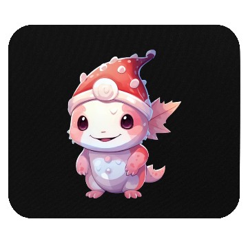 Discover Christmas Delight Axolotl: Laughter Beneath the Ha Mouse Pads