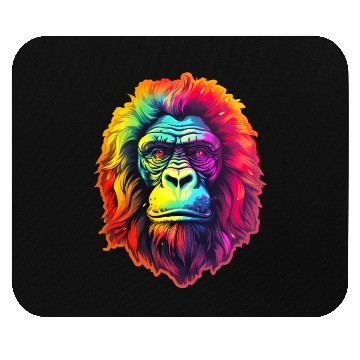 Discover Gorilla Chic in Vibrant Psychedelic Zoo Mouse Pads