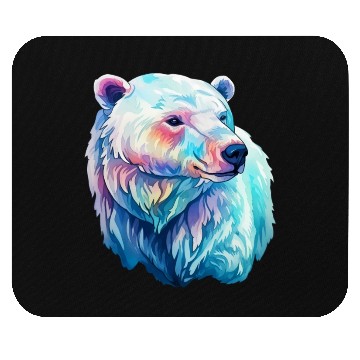 Discover Polar Bear Roar in Winter Wonderland Watercolor Mouse Pads