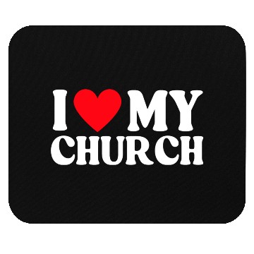 Discover I Love My Church Christian Gift Mouse Pads