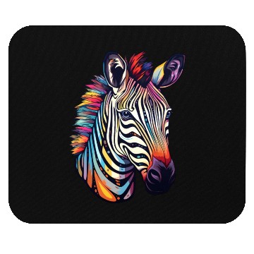 Discover Psychedelic Zebra-Inspired Watercolor Safari Mouse Pads