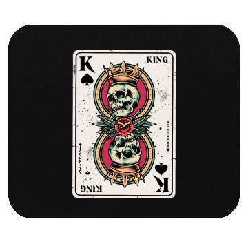 Discover King on Spades Horror Halloween Card Game Creepy Mouse Pads