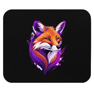 Discover fox purple yellow Mouse Pads
