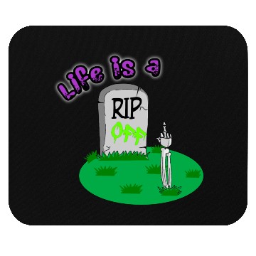 Discover Rip Off Creepy Spooky Dark Joke Cartoon Mood Mouse Pads