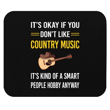 Discover Smart People Country Music Mouse Pads