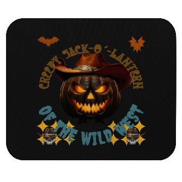 Discover Creepy Jack o Lantern of the Wild West Mouse Pads