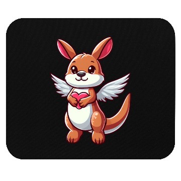 Discover Angel Kangaroo Heart Wings Mouse Pads