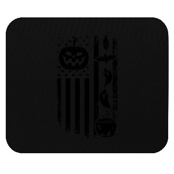 Discover Halloween US Flag Halloween Pumpkin Ghost Mouse Pads