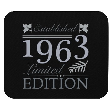 Discover Established 1963 60th Birthday Mouse Pads