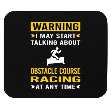 Discover Warning Obstacle Course Racing Race OCR Mouse Pads