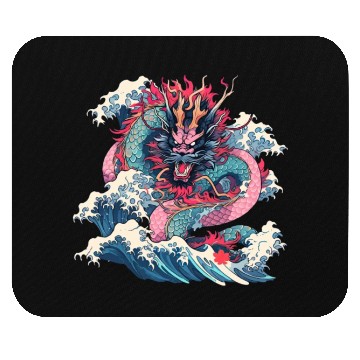 Discover Tokyo Asia 80s Japanese Retro Dragon Dragon Mouse Pads