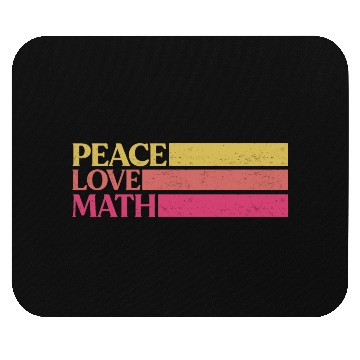 Discover Cute Math Teacher Peace Love Math Mouse Pads