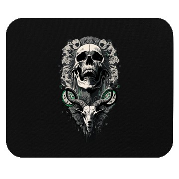 Discover skull and goat Tattoo Mouse Pads