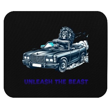 Discover Lion Driving Cool Car Mouse Pads