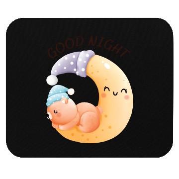 Discover Sleeping Bear On Moon Mouse Pads
