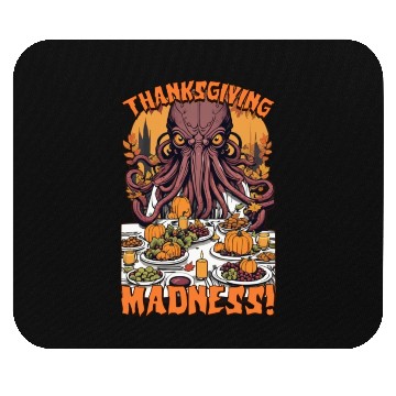 Discover Autumn Feast with Cthulhu - Thanksgiving Madness Mouse Pads