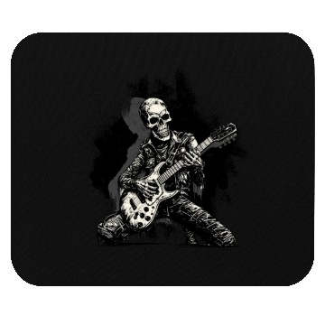 Discover Halloween Skeleton Playing Guitar - Music Mouse Pads