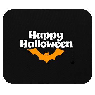 Discover Bat Graphic Happy Halloween Mouse Pads