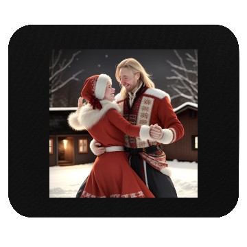 Discover Couple Dancing Outside in the Winter Mouse Pads
