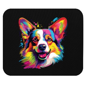 Discover Watercolor Colorful Corgi Mouse Pads