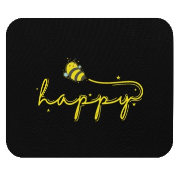 Discover Happy Bee Animals Nature Beekeeper Mouse Pads