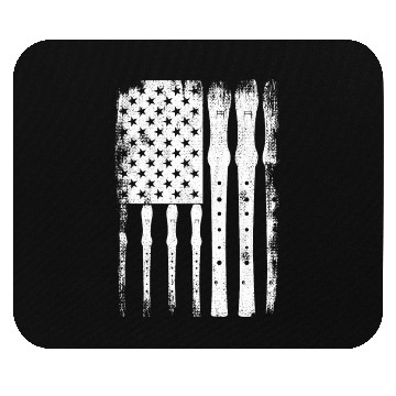 Discover Flute US Flag Mouse Pads