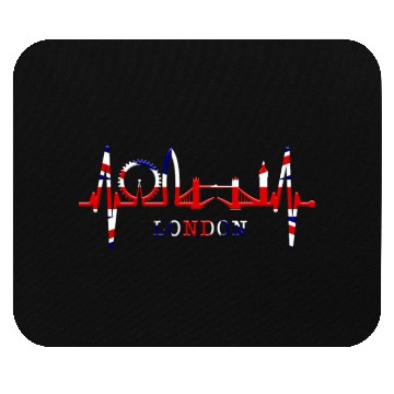 Discover London Skyline Heartbeat England Fan Lover UK Gift Mouse Pads