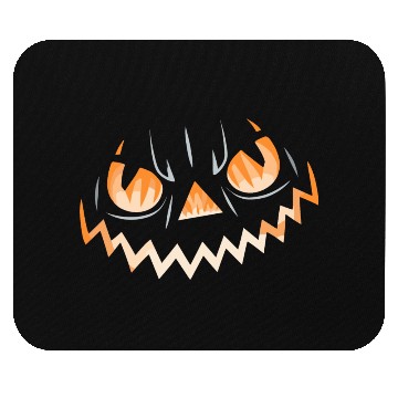 Discover Creepy Jack o Lantern Carved Halloween Pumpkin Mouse Pads