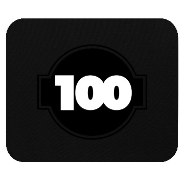 Discover Number 100 Black & White Mouse Pads