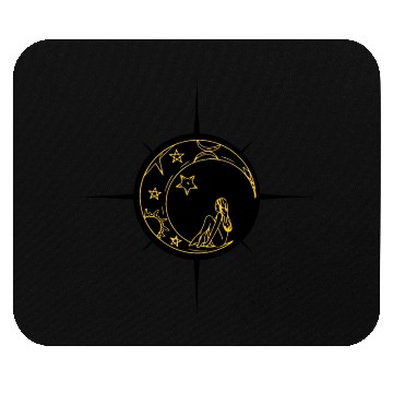 Discover Girl And Astronomy Graphic Mouse Pads