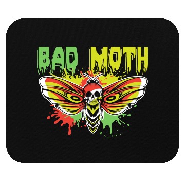 Discover Bad moth | fancy skull colored moth art Mouse Pads