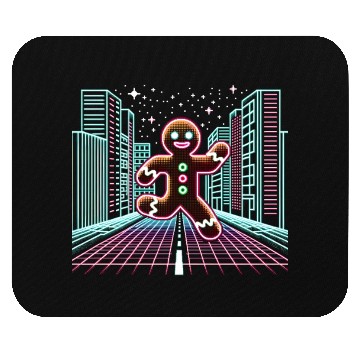 Discover The Gingerbread Sprinter - Retro Arcade Holiday Mouse Pads