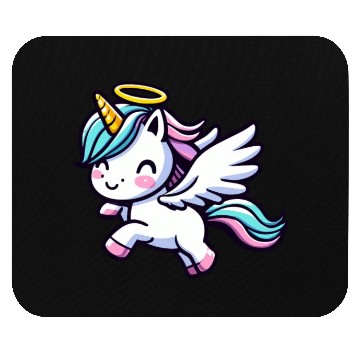 Discover Heavenly Unicorn: Sweet Magic with Angel Wings Mouse Pads