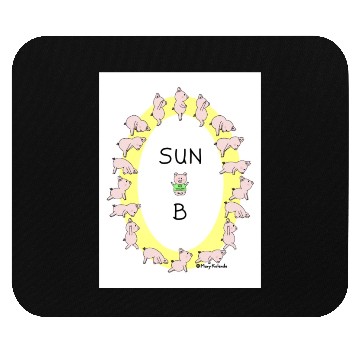 Discover Piggy Sun Salutation B Mouse Pads
