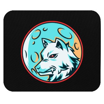 Discover white wolf Mouse Pads