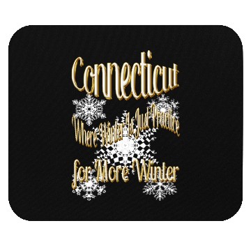 Discover Connecticut winter Mouse Pads