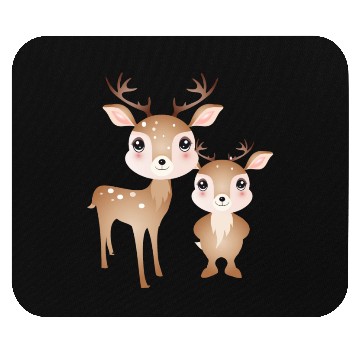 Discover two cute deer - favorite motif for two Mouse Pads