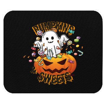 Discover Halloween-Ghost "Pumpkins and sweets" Mouse Pads