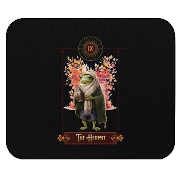 Discover "The Hermit" Frog Tarot Card Mouse Pads
