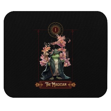 Discover "The Magician" Frog Tarot Card Mouse Pads