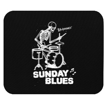 Discover Sunday Blues - White Ink Mouse Pads
